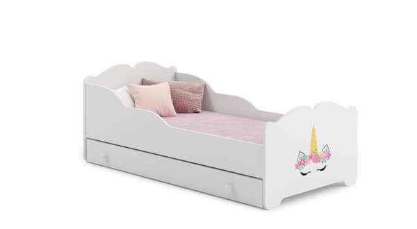 ANNA lasten sänky laatikolla 160x80 Yksisarvinen sarvi