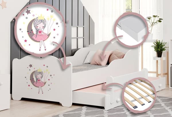 Parivuode ANNA 160x80 Nukkuminen prinsessa