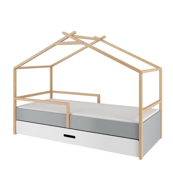 Bellamy – Teepee-säng 90x200 med låda – Färg: Låda