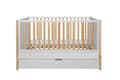 Miniatyrbillede 1 af 4: Babysengeskuffe Tatam 70x140 med hjul - Hvid opbevaringsskuffe under sengen