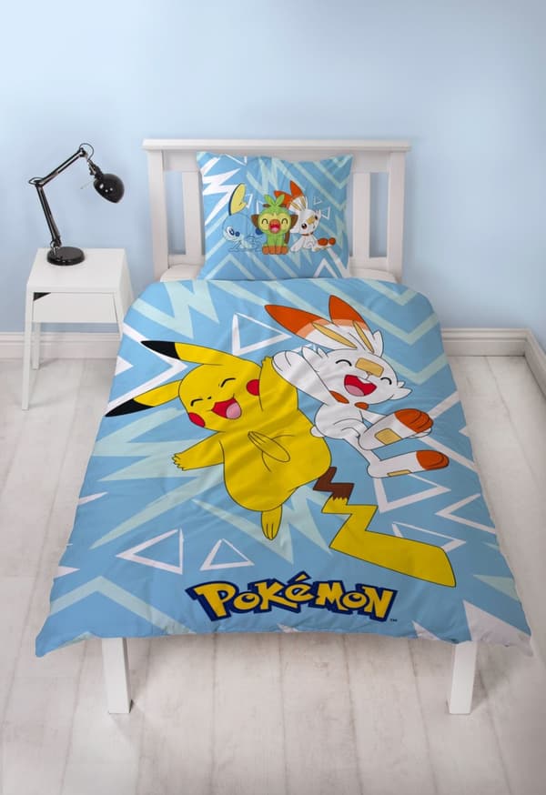 Pokemon Dynebetræk 150x210cm Pikachu/Scorbunny