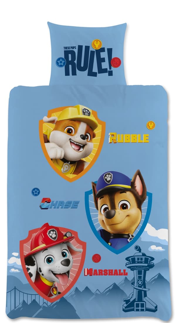 Paw Patrol Bäddset Junior Blått 120x160cm