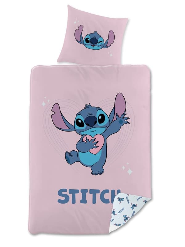 Disney Stitch Bäddset Rosa 150x210cm