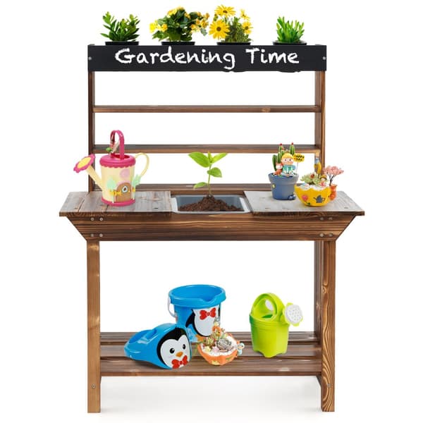 Planteringsbord, 71x41x91 cm, Natur