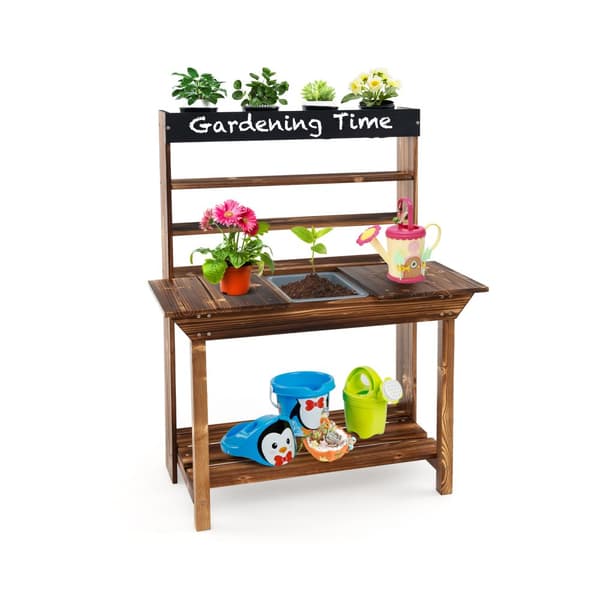 Planteringsbord, 71x41x91 cm, Natur