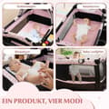 Miniatyrbillede 6 af 8: Rejseseng, 102x73x80 cm, Pink