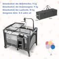 Miniatyrbillede 1 af 8: Rejseseng, 102x72x74 cm, Beige
