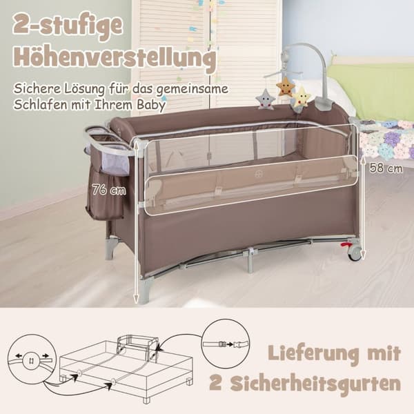 Resesäng, 125x65x76 cm, Brun