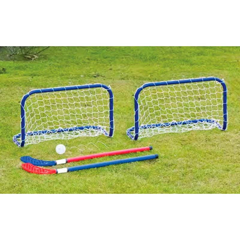 Set med mål, klubbor och boll
