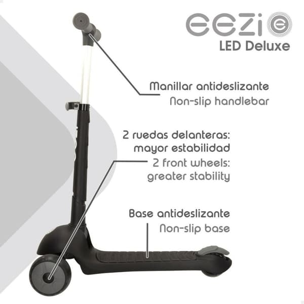 Legetøjsscooter Eezi Sort 2 enheder