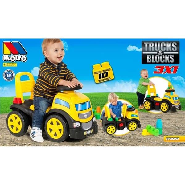 Trehjulssykkel Moltó Trucks and blocks 89 cm