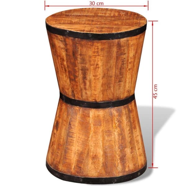 vidaXL Timeglassformet krakk grovt mangotre