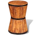 Miniatyrbillede 1 af 7: vidaXL timeglas-taburet råt mangotræ