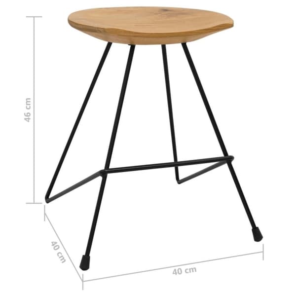 vidaXL taburetter 2 stk. massivt teaktræ