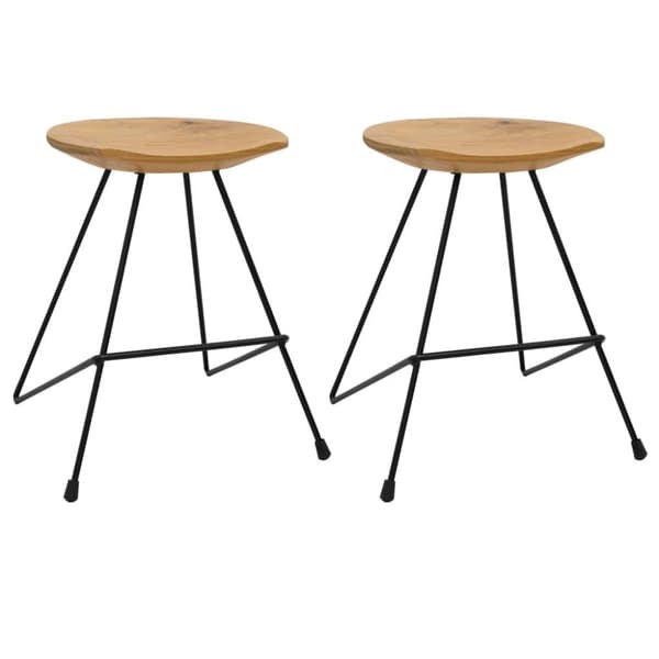 vidaXL Krakker 2 stk heltre teak