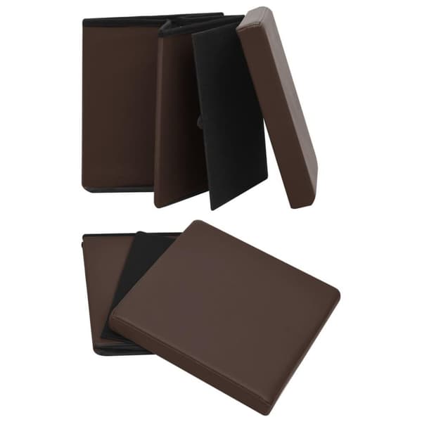 vidaXL Hopfällbar förvaringspall brun PVC