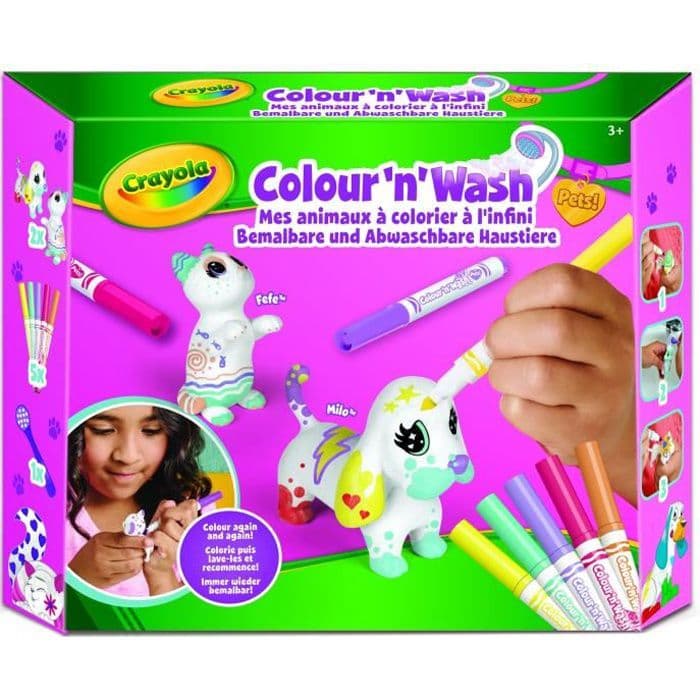 CRAYOLA Color'N'Wash lemmikkieläimet - Värjättävät eläinni - Kit 2
