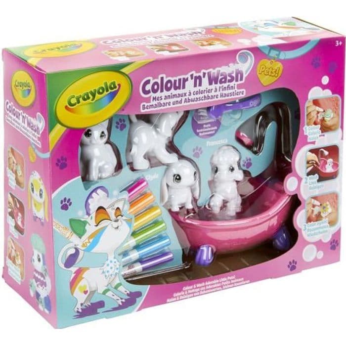 CRAYOLA Color'N'Wash lemmikkieläimet - Eläimet värjättäviksi - laatikko