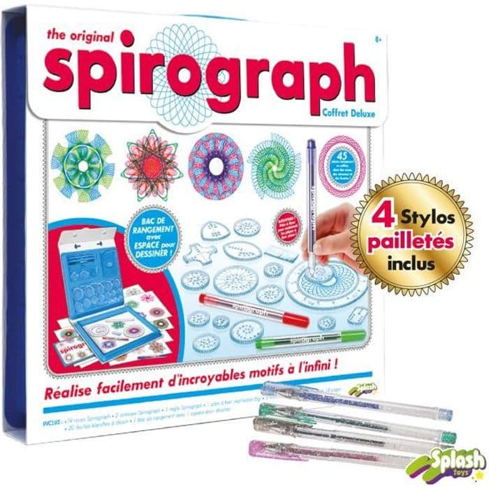 SPLASH LELUT - Spirograph Deluxe Kit + neonikynä ja glitteripaletti