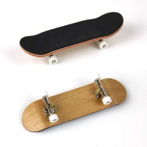 Bild av Trä professionell finger skateboard, trä grundläggande fingerboars med lager hjul skum tejp som finger skateboards