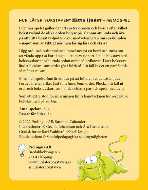 Hur låter bokstaven? Hitta ljudet MEMOSPEL (SE)