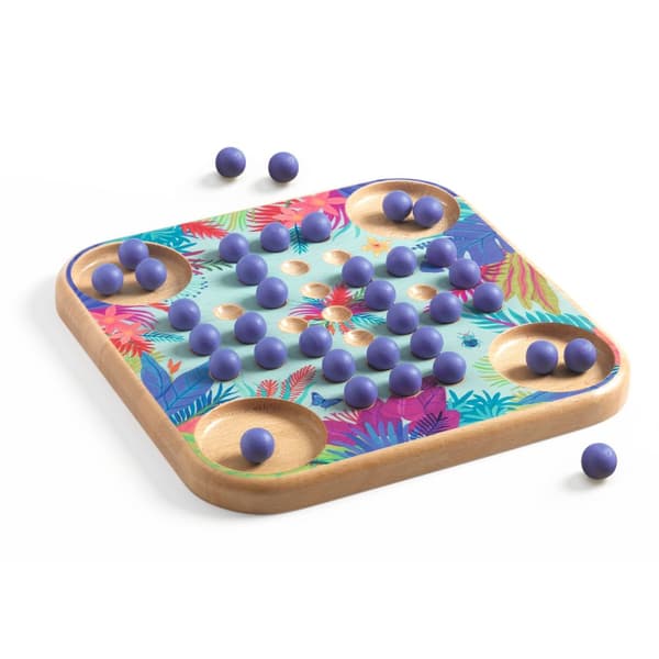 Spel Solitär Sologic Klassiskern med Spelplan och Kulor, Djeco