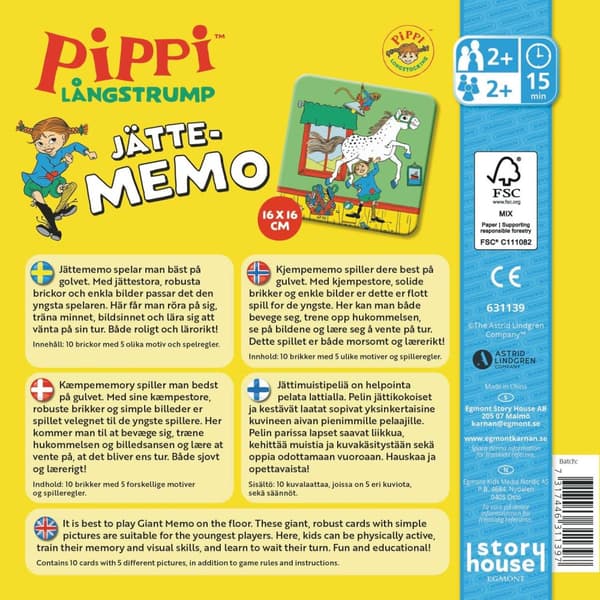 Pippi Långstrump Jättememo