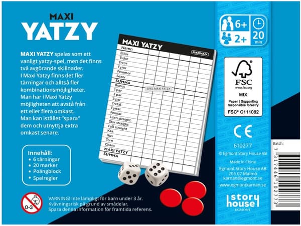 Kärnan Maxi Yatzy