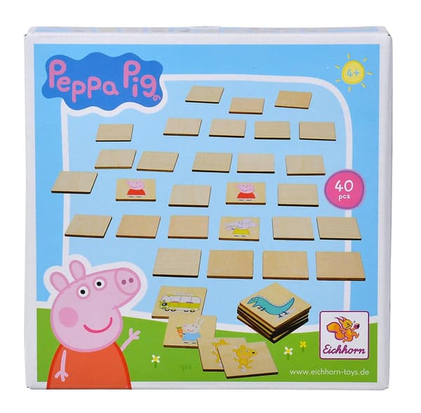 Peppa Pig Memo i træ 40 brikker