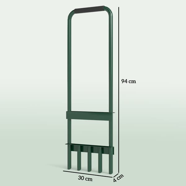 Græsplæne Aerator, 30x4x94 cm, Mørkegrøn
