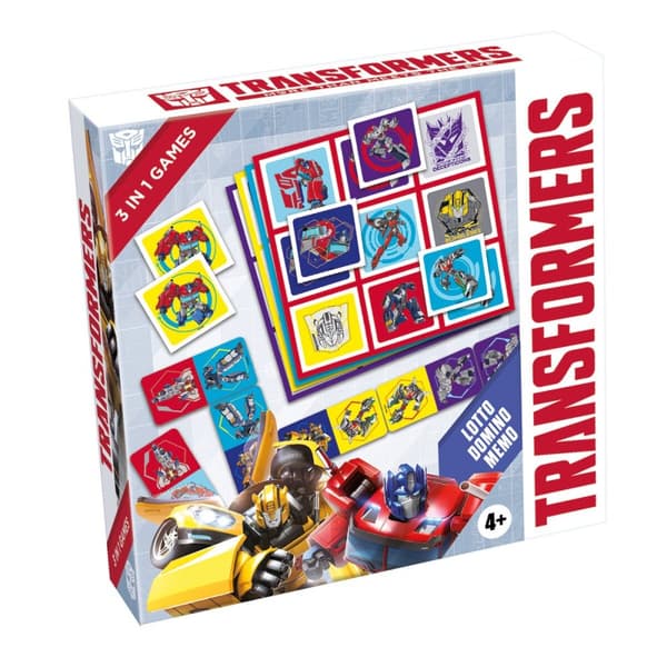 Transformers 3-i-1 Lotto, Domino, Memo