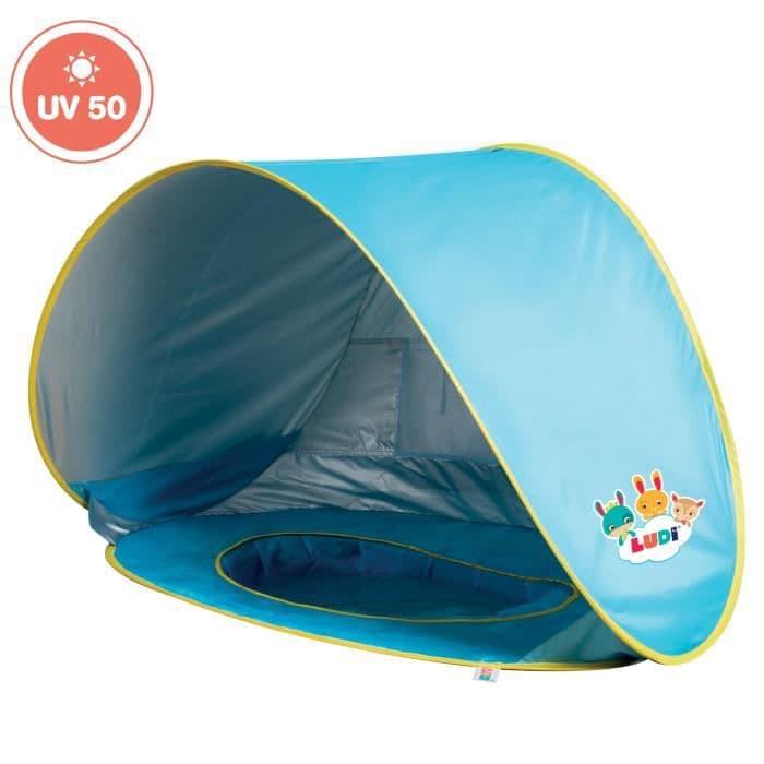 LUDI Strandtelt og babypool - stof med UV-beskyttelse 50 - 10 måneder