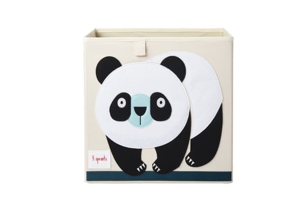 3 Sprouts - Storage Box - Black  White Panda