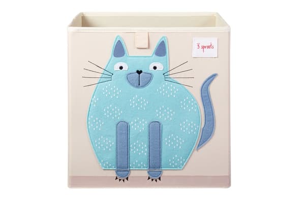 3 Sprouts - Storage Box - Blue Cat