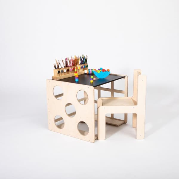 2-i-1 Montessori Klatrekube & Bord – Lege, læring og udvikling i ét