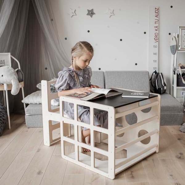2-i-1 Montessori Klatrekube & Bord – Lege, læring og udvikling i ét