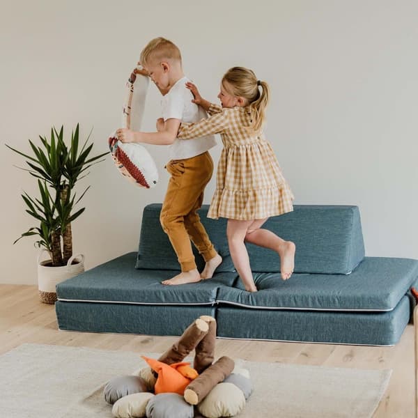 Skum Madras Sæt, Skum Sofa Montessori Legetøj Overnight Madras Madras Play Sofa Montessori Gave Monboxy Madras Indendørs Legetøj Turkis
