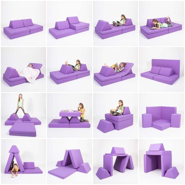 Barnsoffa för lek - Monboxy soffa - Montessori soffa - Mjuk lekmatrass för barn - Aktivitetsmadrass för småbarn