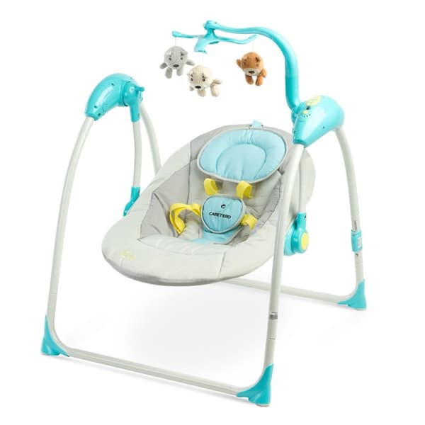 Elektrisk gynge med Caretero LOOP Blue fjernbetjening