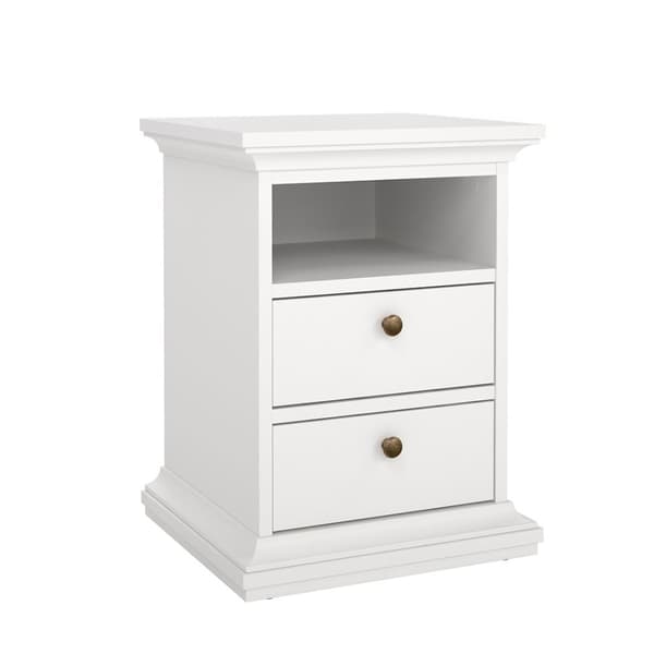 Venedig natborde 2 stk. bredde 43 cm, højde 58 cm hvid.