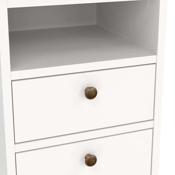 Venedig natborde 2 stk. bredde 43 cm, højde 58 cm hvid.