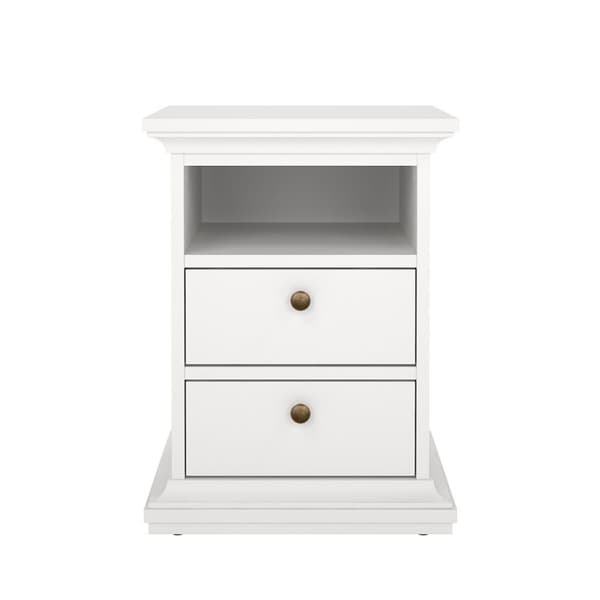Venedig natborde 2 stk. bredde 43 cm, højde 58 cm hvid.