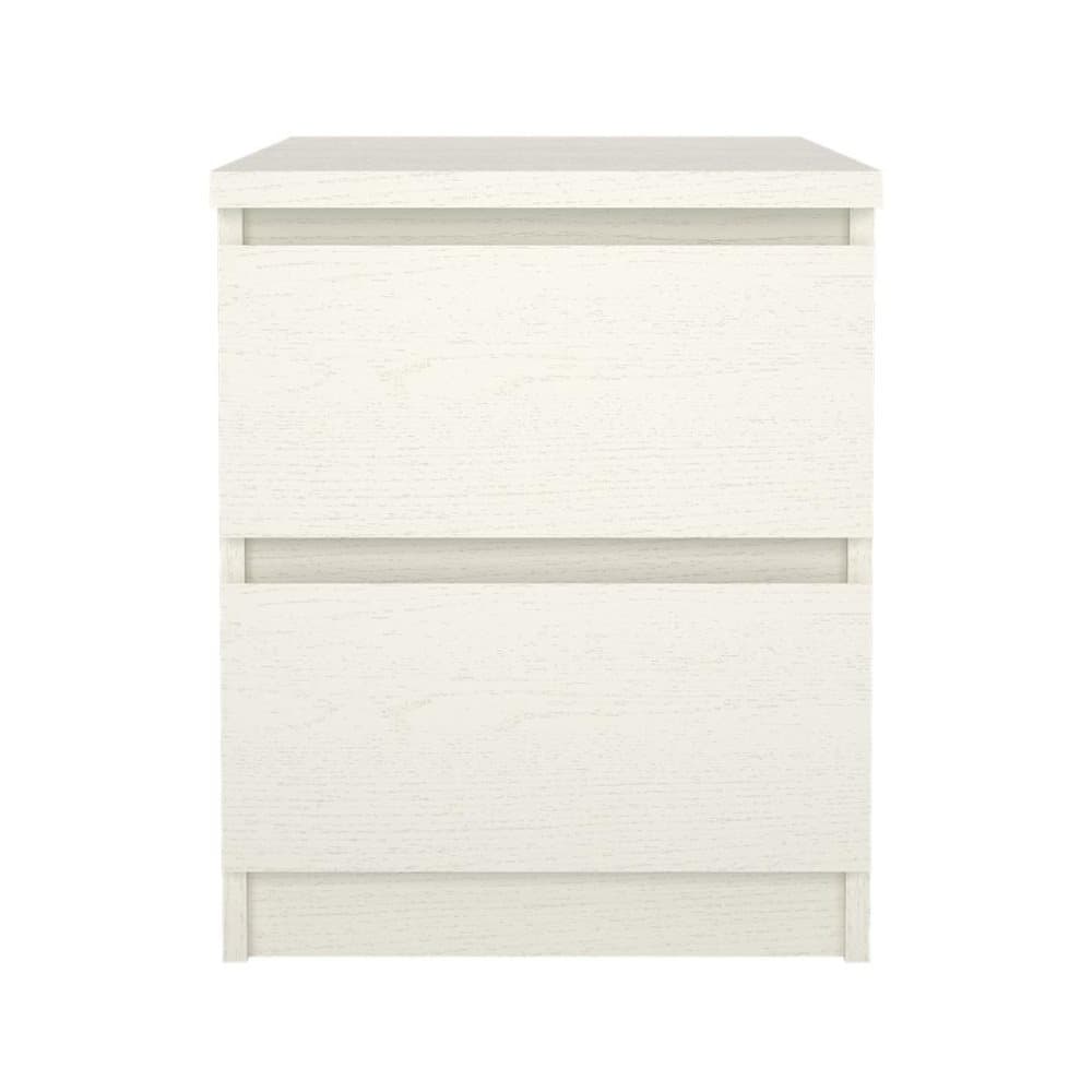 Nada nattduksbord 2 lådor vit ask.