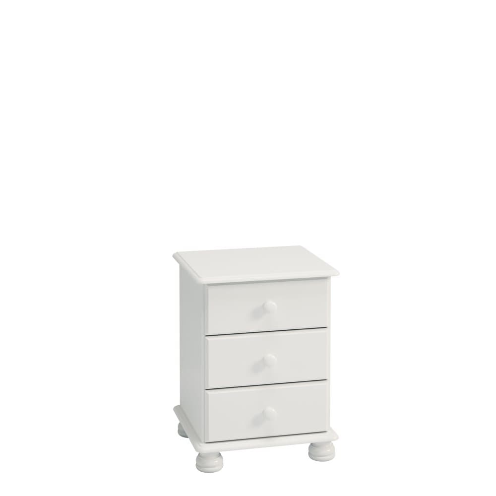 Richard nattduksbord 3 lådor vit.