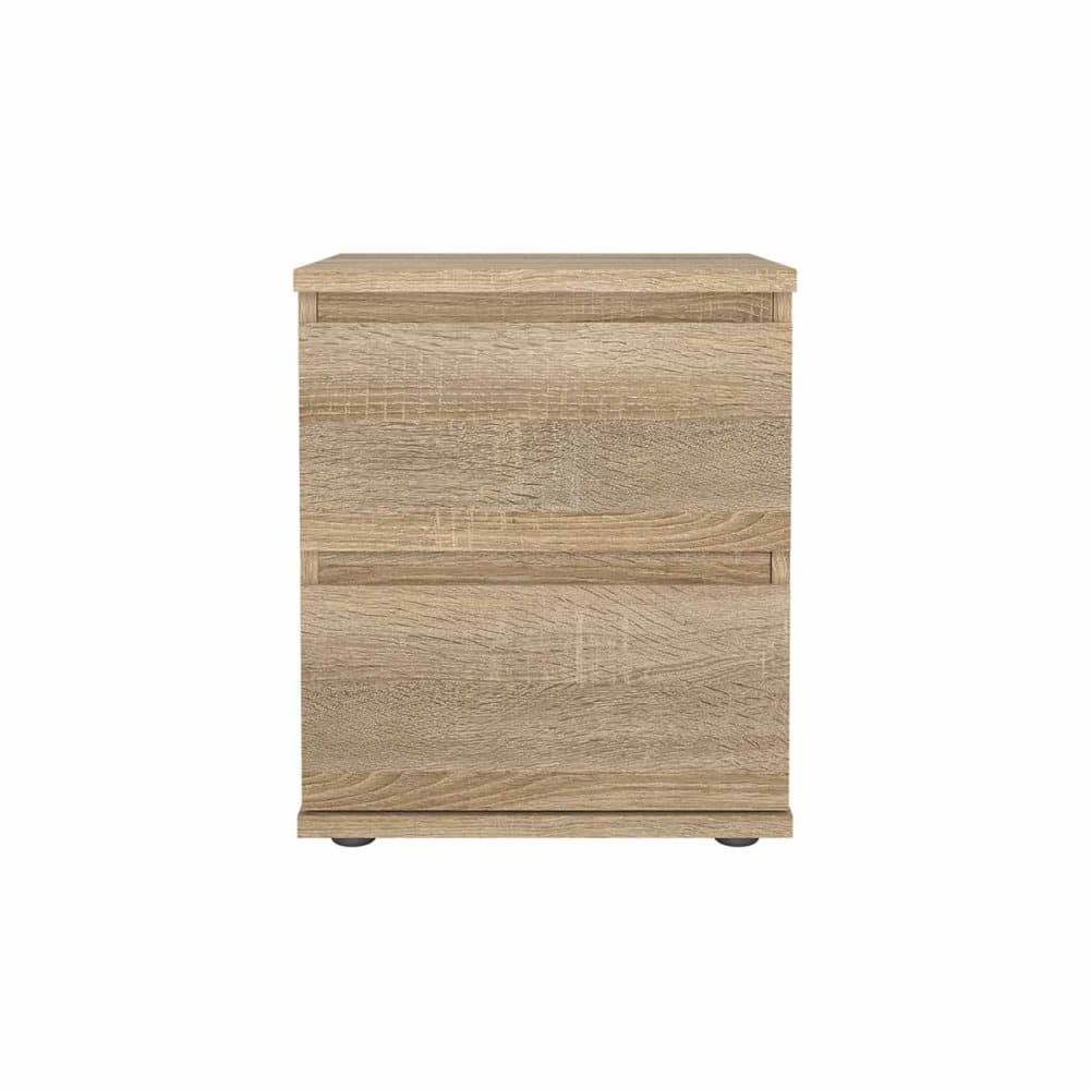Nora nattduksbord 2 lådor ek struktur look.