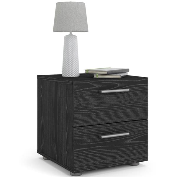 Petra natbord 2 skuffer, sort ask dekor.