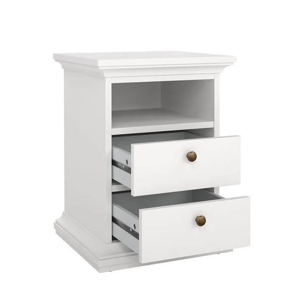 Venedig nattbord 2 stk. bredde 43 cm, høyde 58 cm hvit.