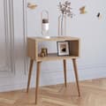 Miniatyrbilde 3 av 4: SingolM nattbord 1 hylle eik dekor.