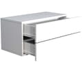 Miniatyrbild 5 av 5: UsalL60 nattduksbord vägghängd 2 lådor vit.