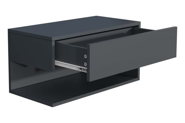 UsalXL60 natbord væghængt 1 skuffe 1 hylde antracit.